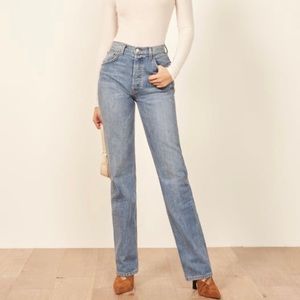 Reformation Teigen High waisted Cigarette Jeans Aegean size 29 NWT